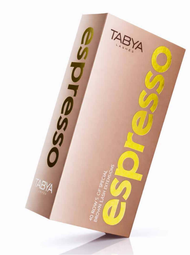 Boite extensions de cils TABYA ESPRESSO courbure M 40 rangees
