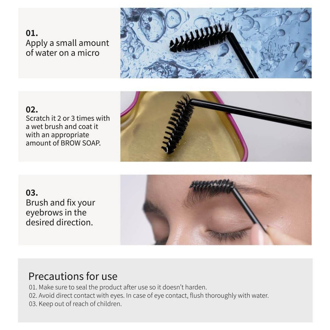 Brow soap coiffage sourcils tenue longue duree