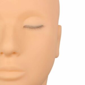Tete mannequin pratique extensions de cils avec cils implantes
