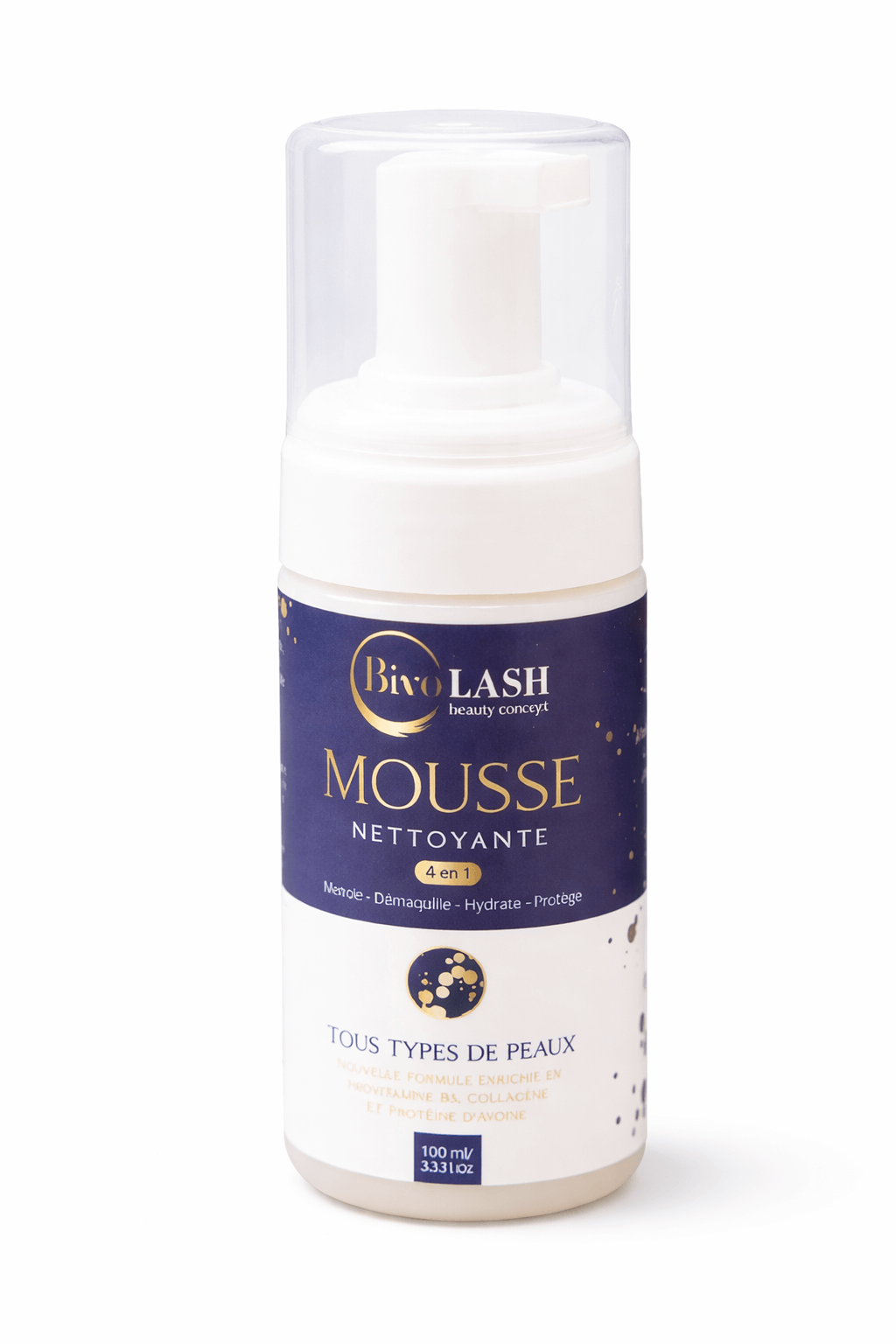 Mousse nettoyante extensions de cils Bivolash 100ml. Mousse Nettoyante pour les Cils