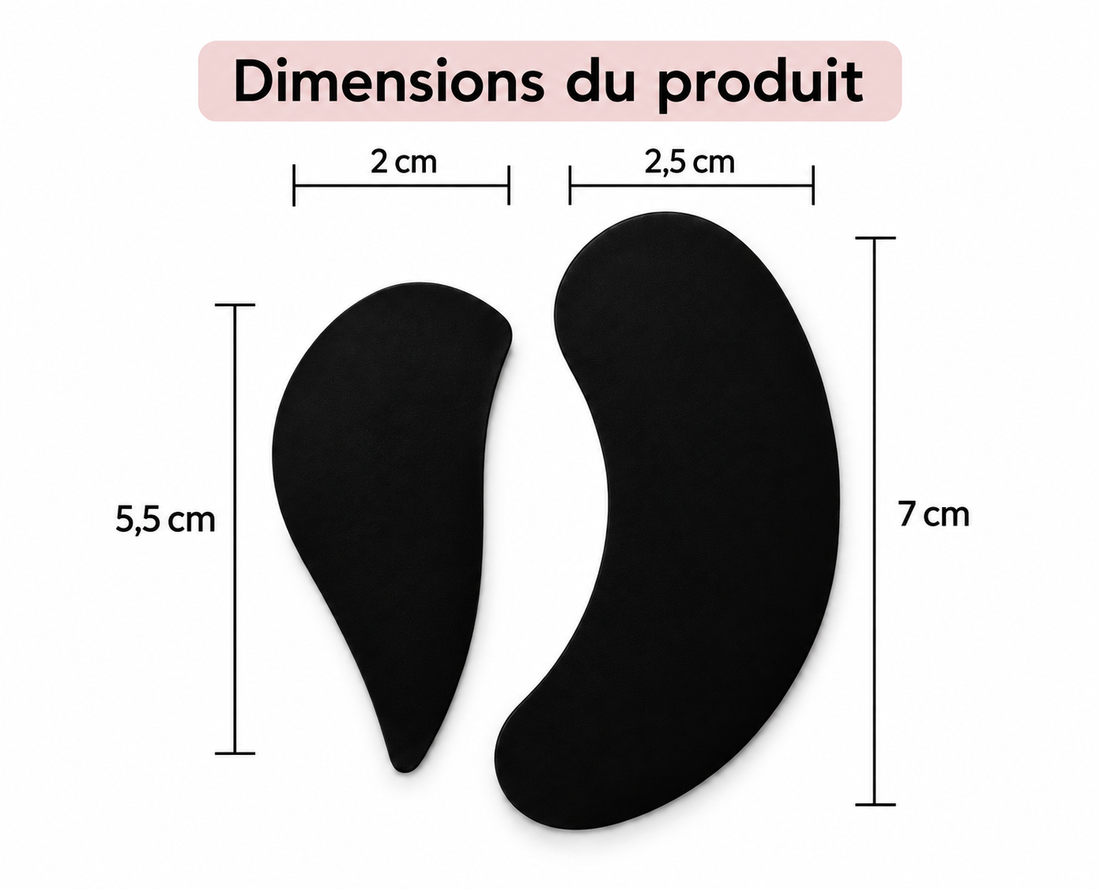 UV/LED protective black patches for eyelash extensions – Upper &amp; lower eyelids – 10 sachets / 40 patches