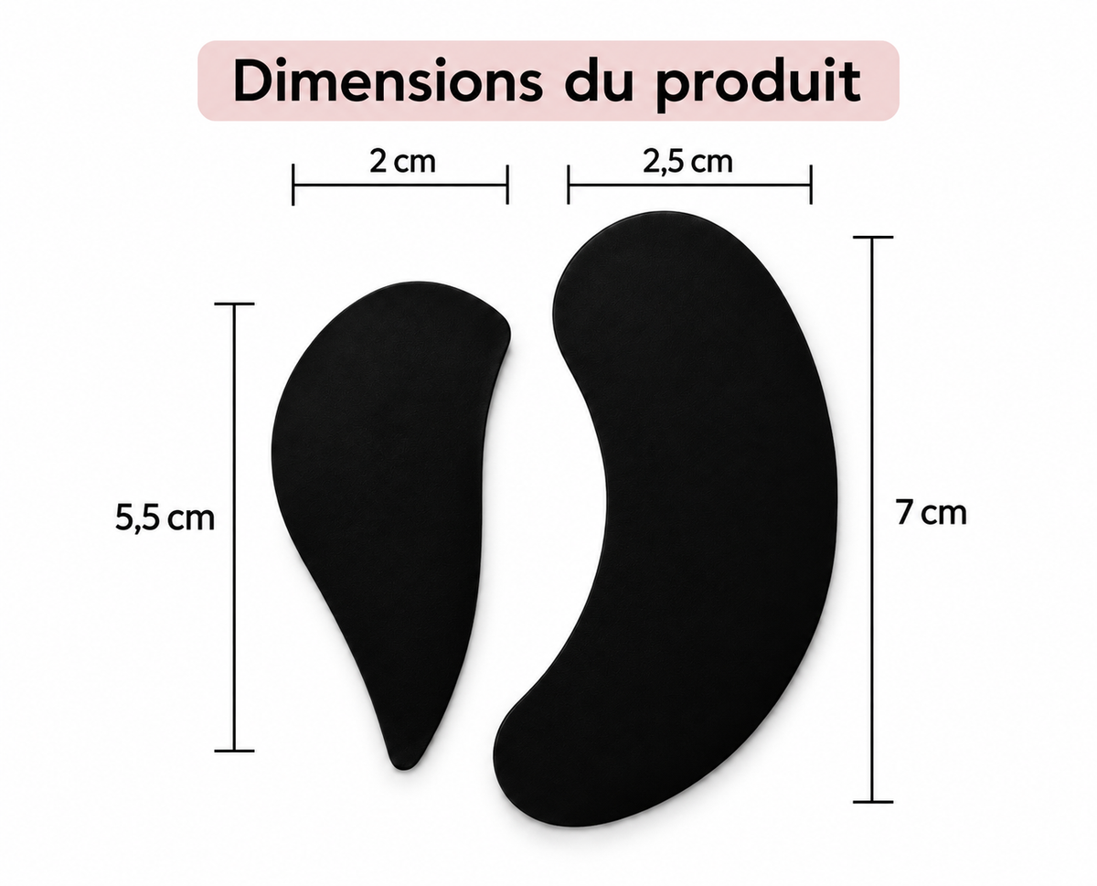 UV/LED protective black patches for eyelash extensions – Upper &amp; lower eyelids – 10 sachets / 40 patches