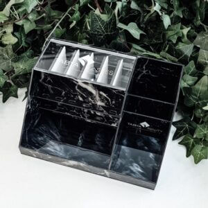 Organisateur effet marbre noir rangement professionnel