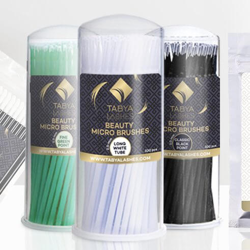Set micro brosses Tabya Lashes application precise
