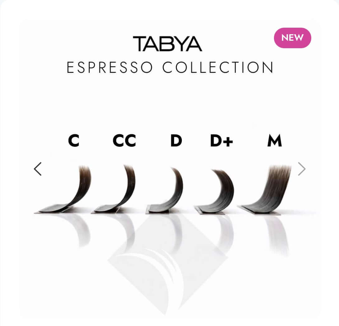 Plateau extensions de cils TABYA ESPRESSO M 40 rangees brun espresso