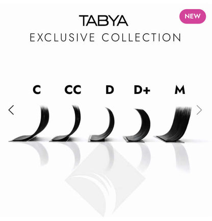 Plateau extensions de cils TABYA EXCLUSIVE D 40 rangees noir intense