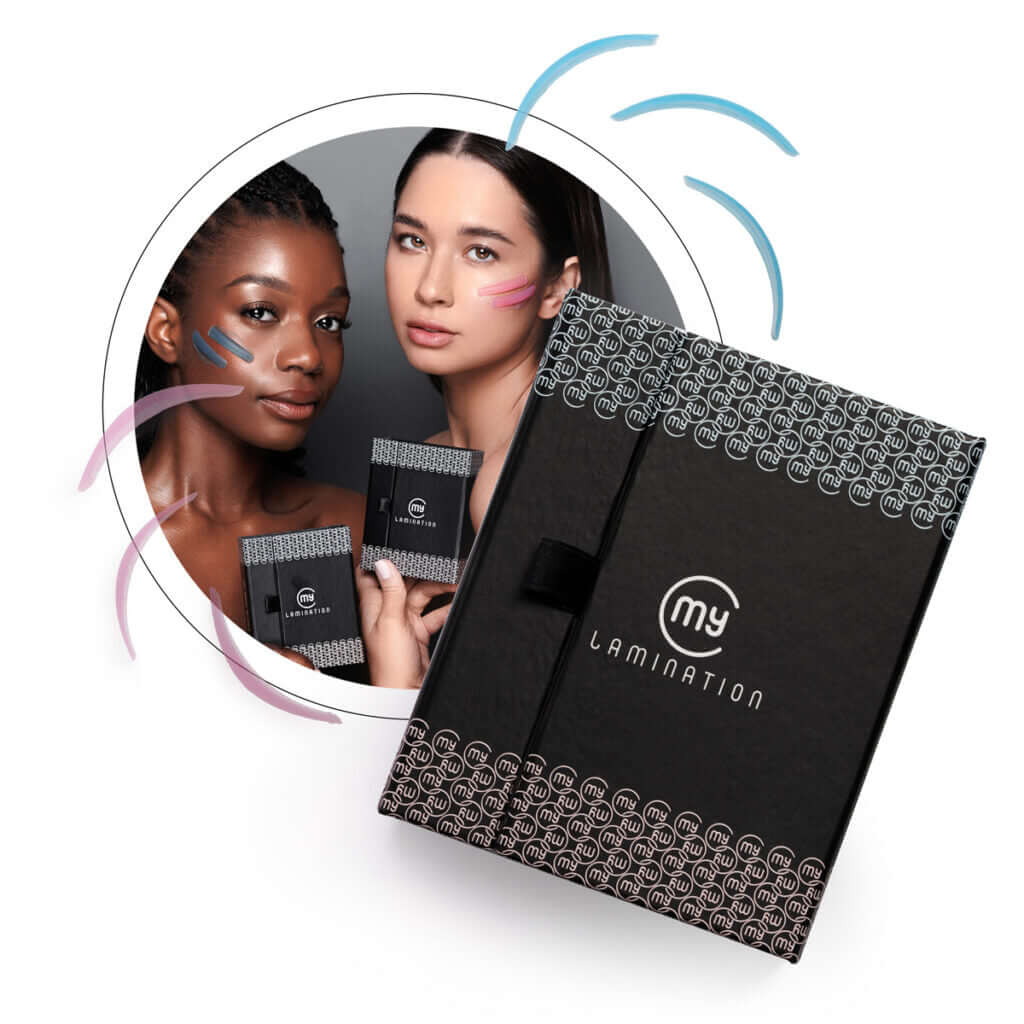 Kit pads silicone rose et bleu rehaussement de cils