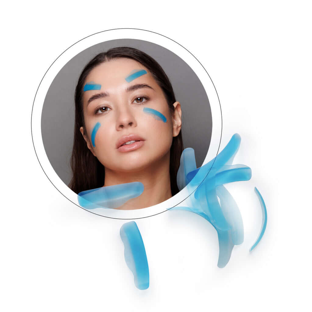Silicone lash pads rose ou bleu rehaussement de cils
