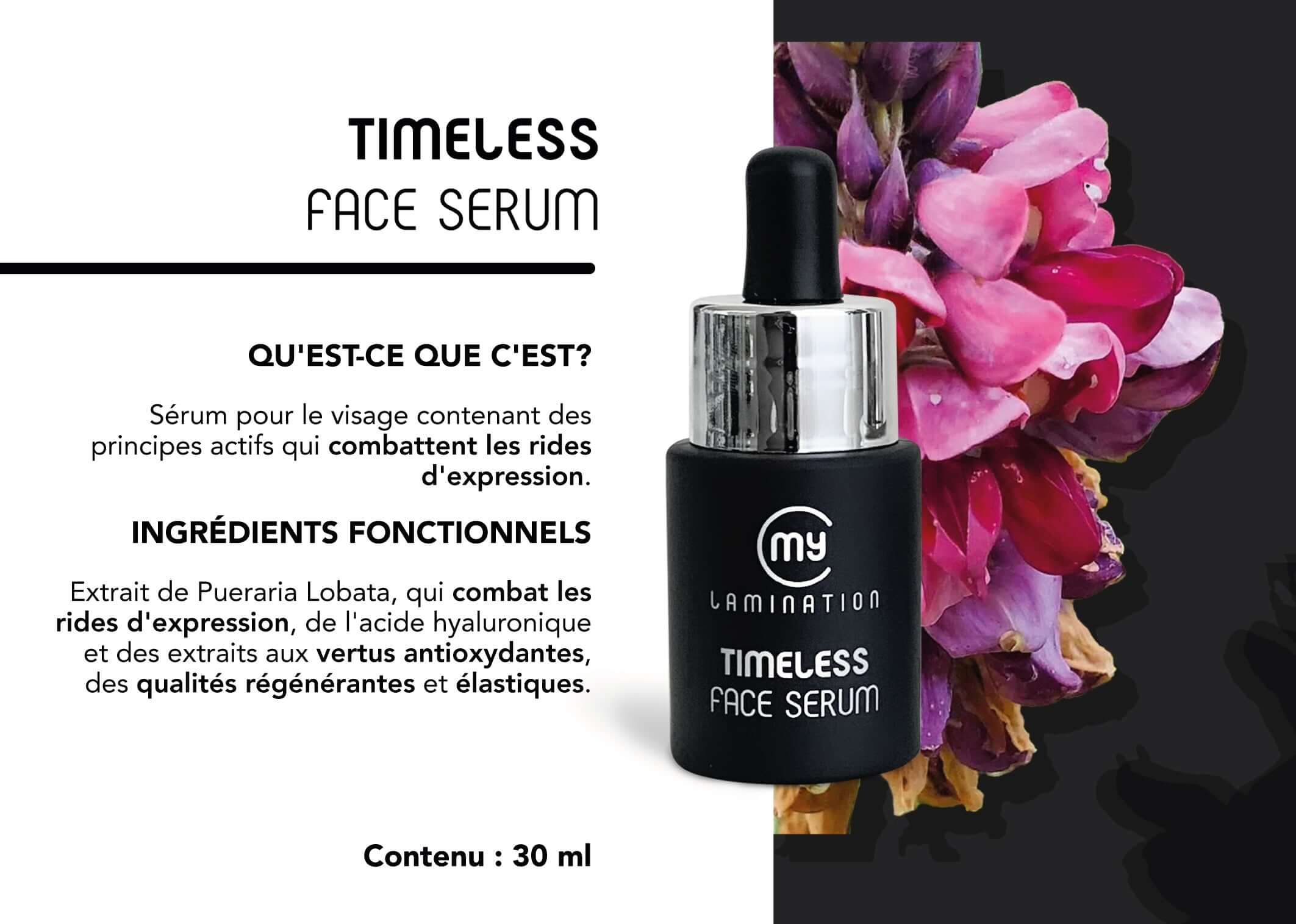Flacon serum Timeless soin regenerant peau. Serum Visage 
