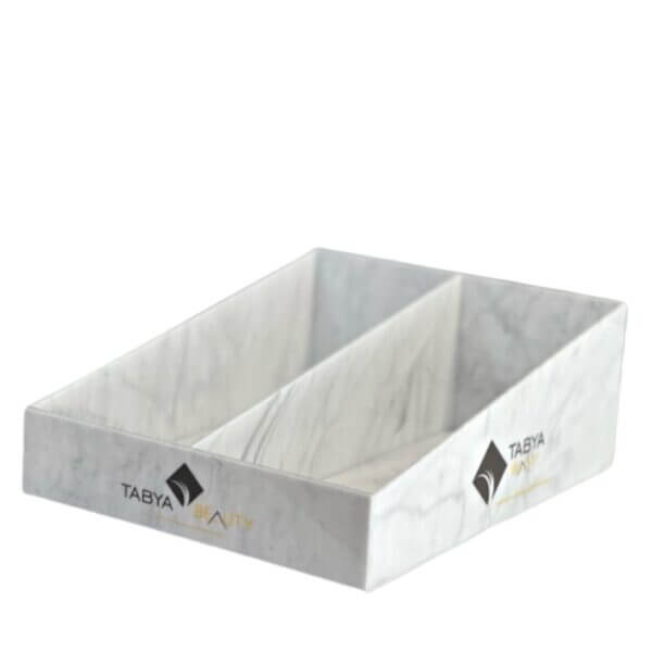 Organisateur cosmetique marbre blanc rangement professionnel.Organisateur Cosmétique 